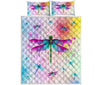 Dragonfly Color- Quilt Bed Set - Love Quilt Bedding Set