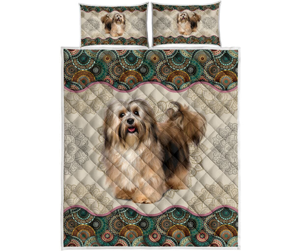 Havanese Dog - Vintage Mandala Sky - Love Quilt Bedding Set