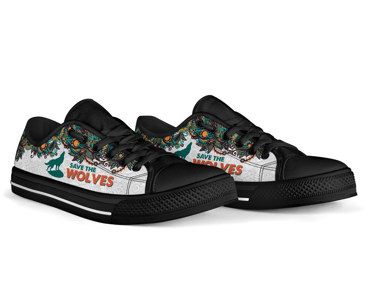 Save The Wolves - Wolves Low Top Shoe - Love Love Top Shoes