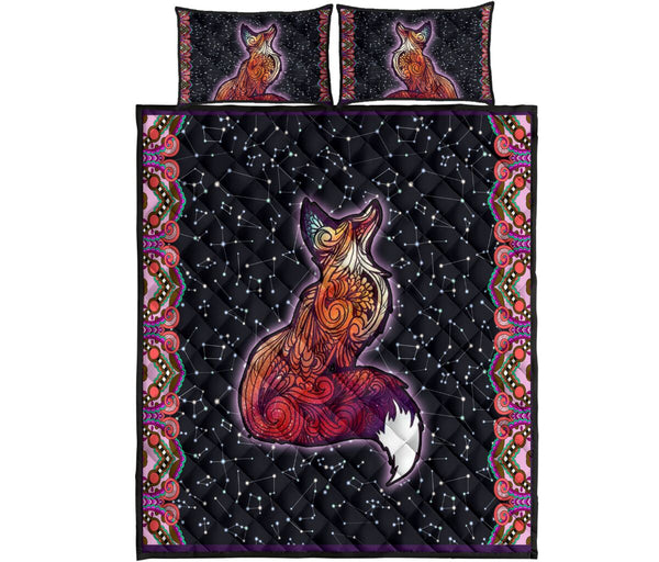 Fox Quilt Bed Set 65 - Love Quilt Bedding Set