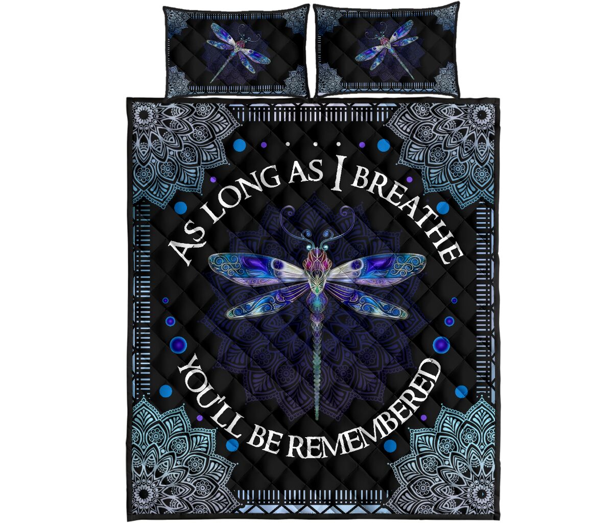 Dragonly Quilt Bed Set - Youll Be Remembered 91 - Love Quilt Bedding Set
