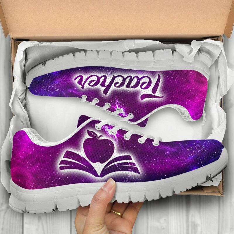 Teacher Galaxy2- Purple Kd Sneakers, Running Shoes, Shoes For Women, Shoes For Men, Custom S- Love Sneakers