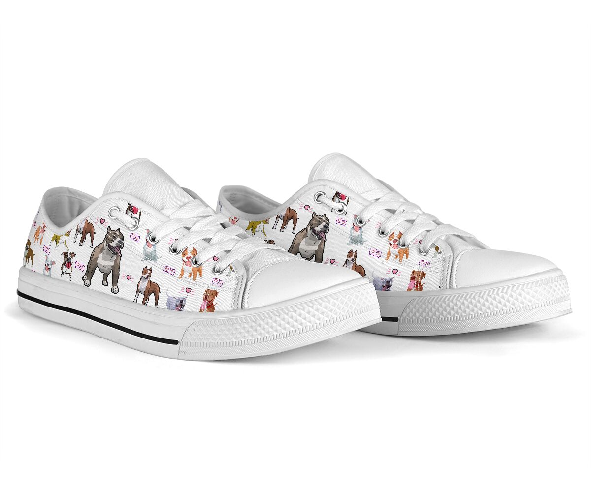 Pitbull White - Low Top Shoe - Love Love Top Shoes