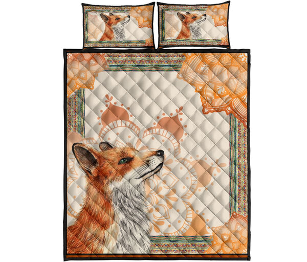 Fox Quilt Bed Set 21 - Love Quilt Bedding Set