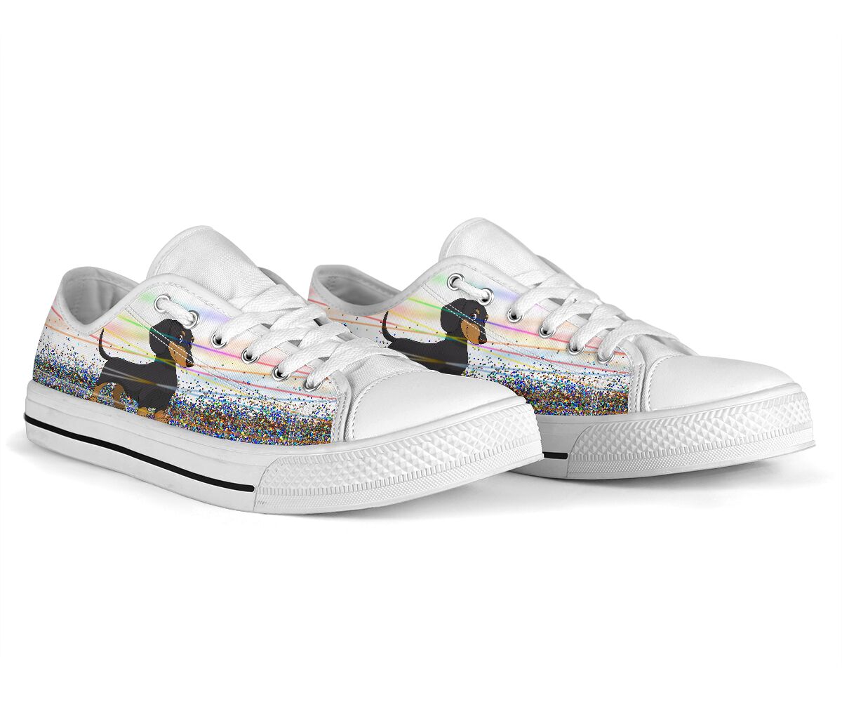 Dachshund Glitter - Low Top Shoe - Love Love Top Shoes
