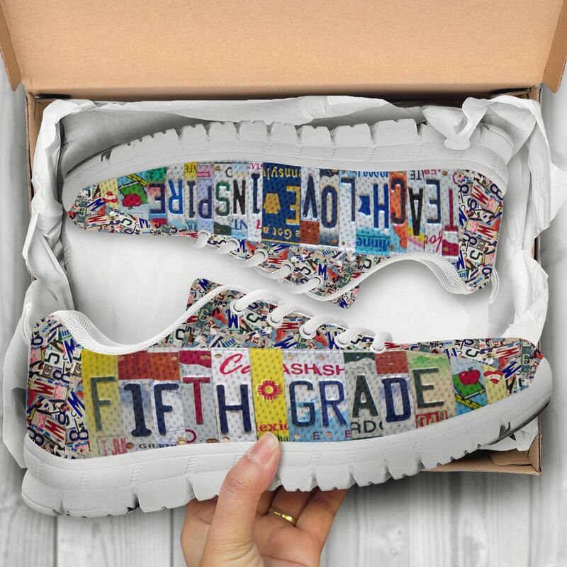 Fifth Grade License Plates Sneakers, Running - Love Sneakers