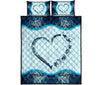 Turtle Heart Colorfull Style Quilt Bed Set - Love Quilt Bedding Set