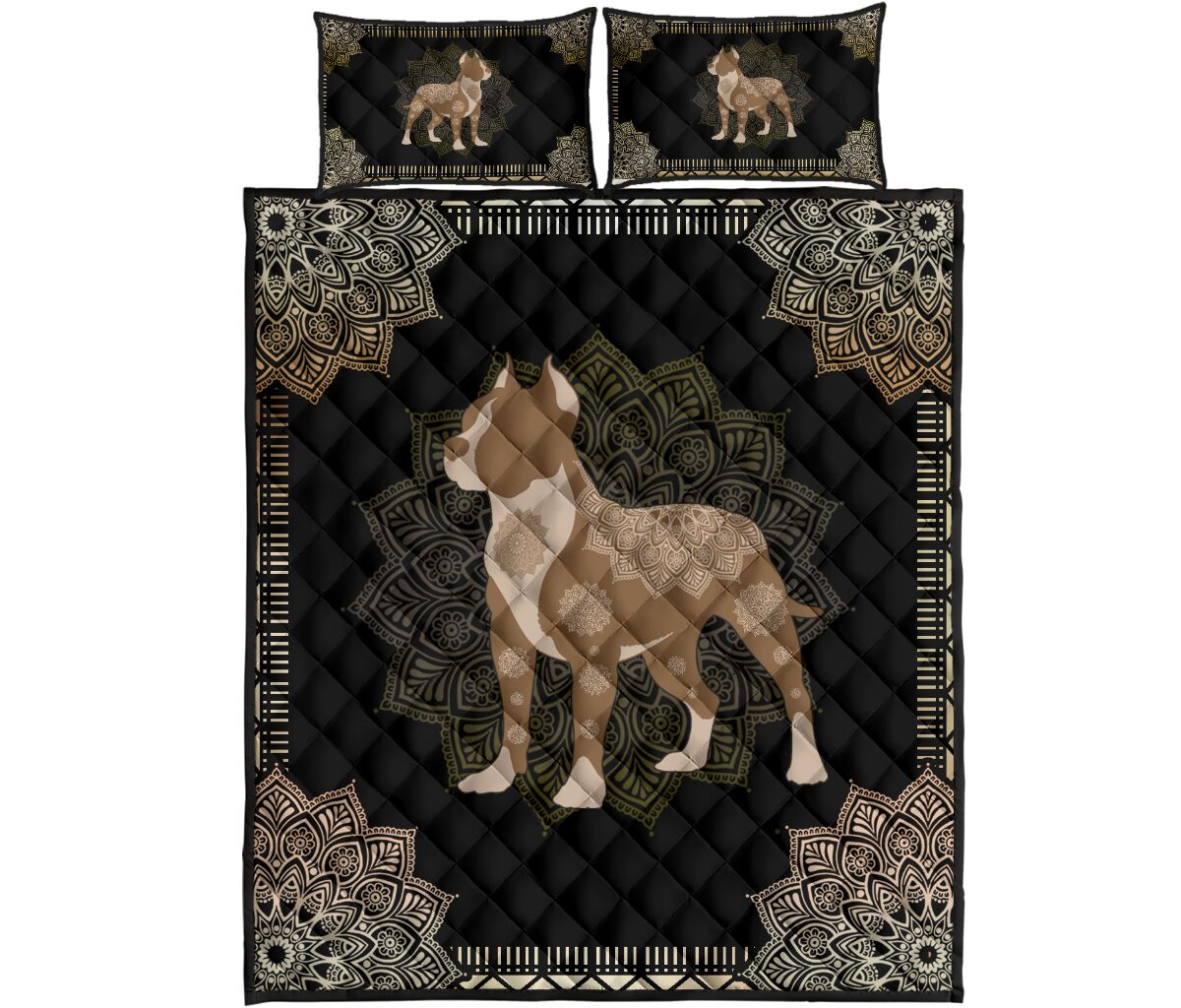 Pitbull Quilt Bed Set 12 - Love Quilt Bedding Set