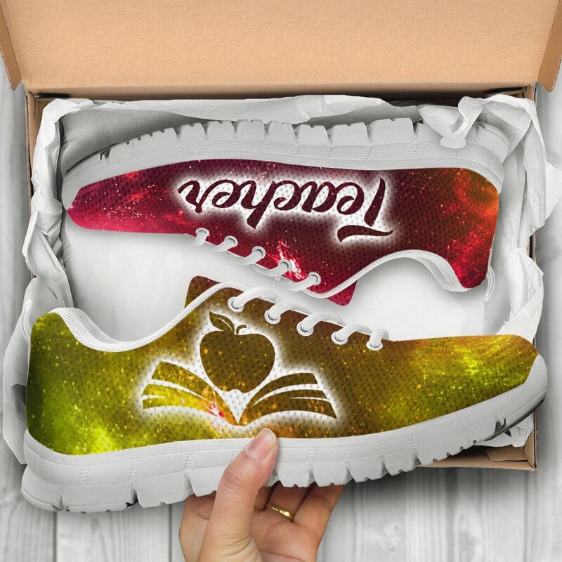 Teacher Galaxy2 Maroon Gold Kd Sneakers, Running Shoes, Shoes For Women, Shoes For Men, Cust- Love Sneakers