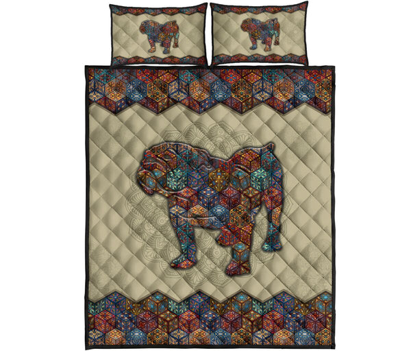 Quilt Bed Set - Mandala - Pitbull 25 - Love Quilt Bedding Set