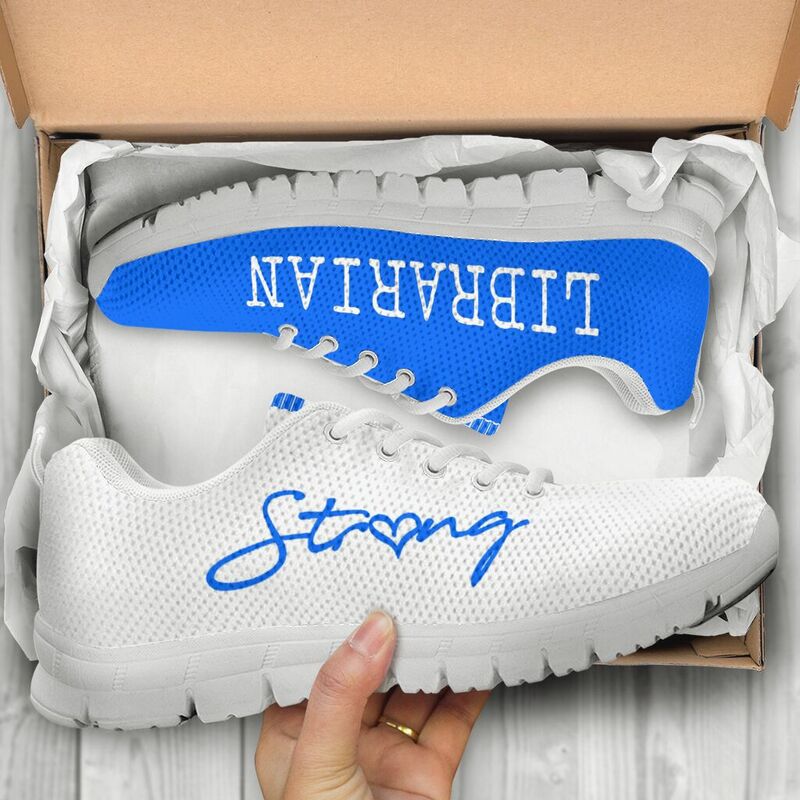 Librarian Blue White Kd Sneakers, Runni- Love Sneakers