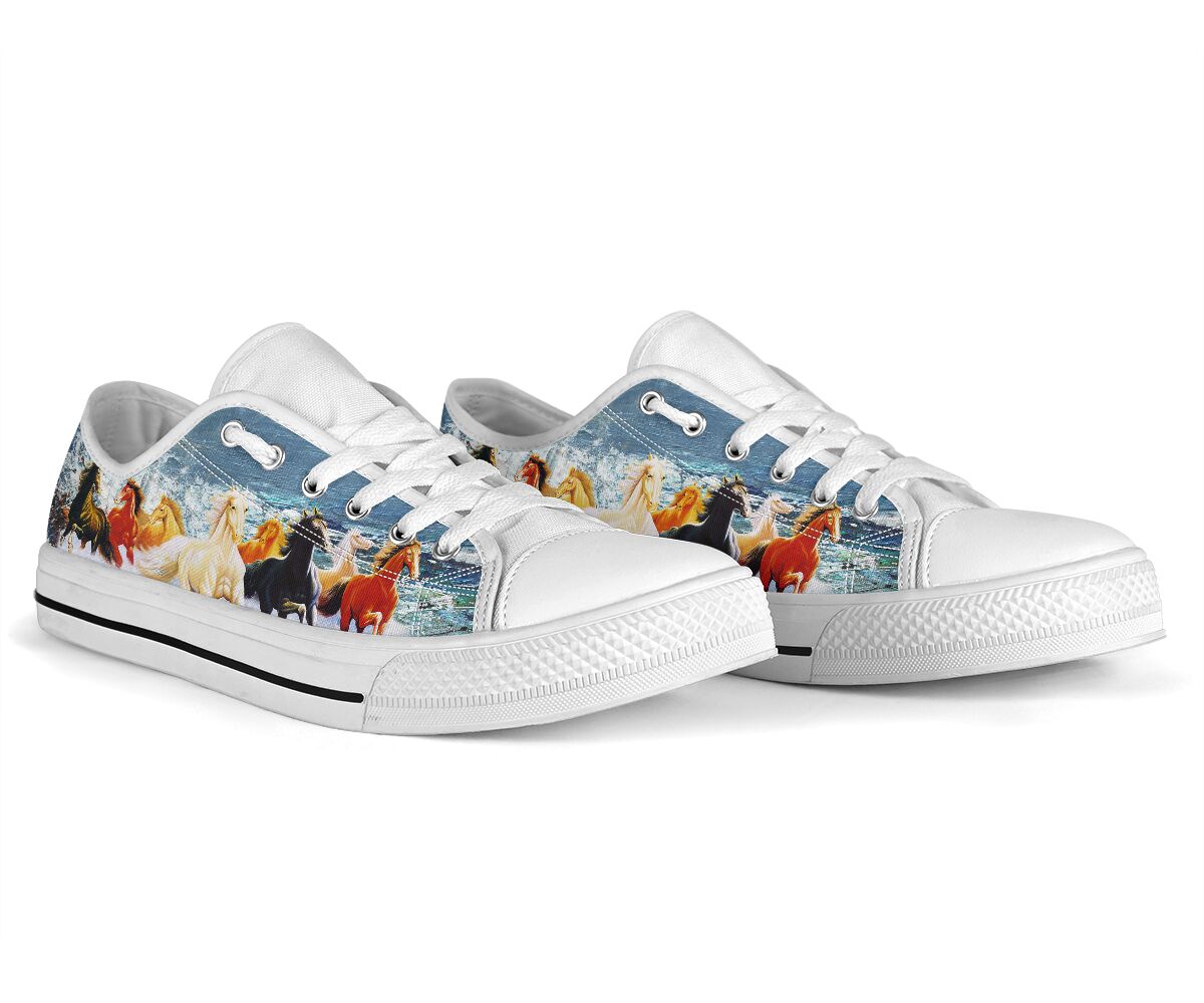 Horse 3d Painting Low Top Shoes