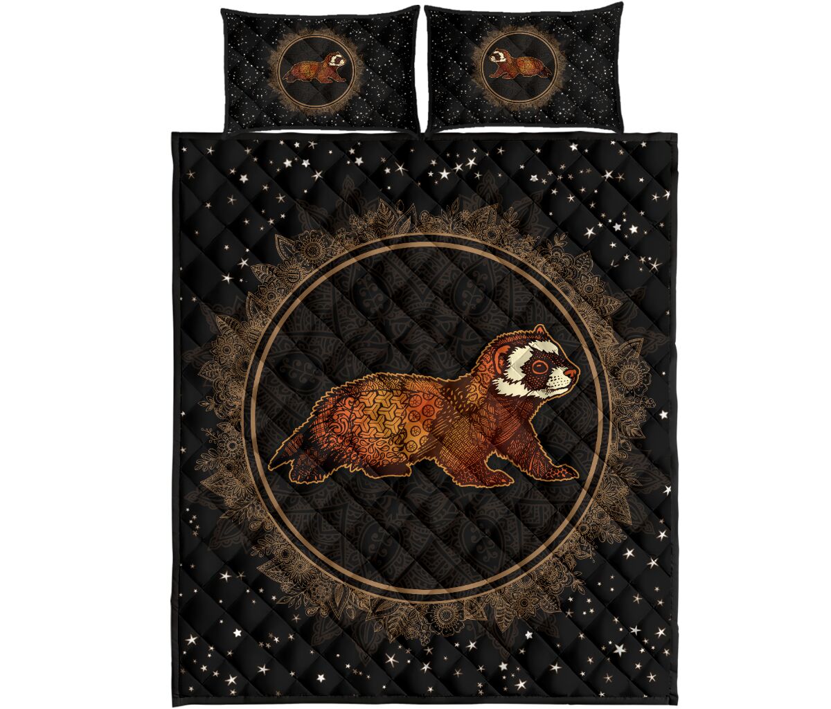 Quilt Bed Set - Ferret  - Love Quilt Bedding Set