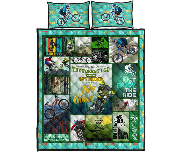 Moutain Biking - Bed Set - Love Quilt Bedding Set