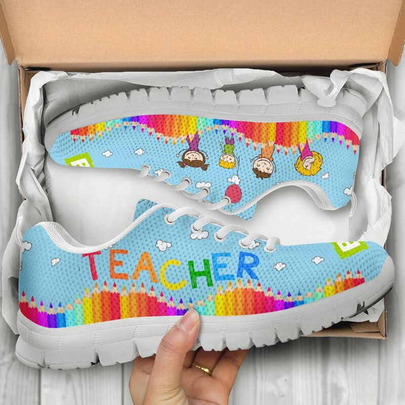 Teacher Abc Shoes Sneakers, Running Shoes, Shoes For Women, Shoes For Men, Custom Shoes, L- Love Sneakers