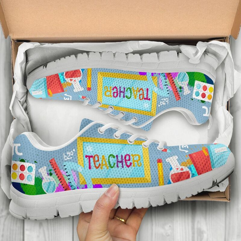 Teacher Clipart Color Sneakers, Running Shoes, Shoes For Women, Shoes For Men, Custom Shoes,- Love Sneakers