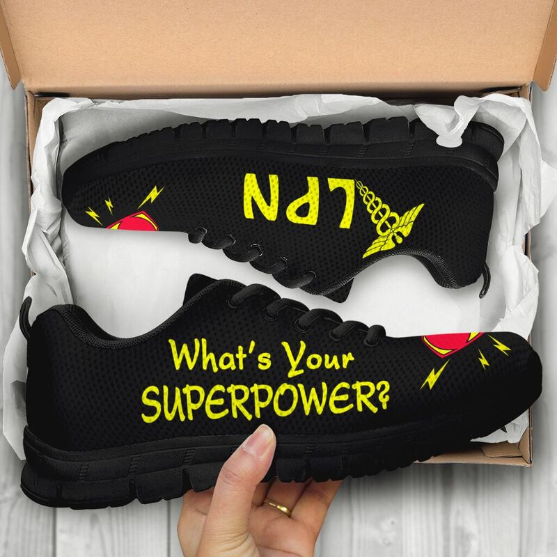 Lpn- What's Your Superpower Sneakers, Running Shoes, Shoes For Women, Shoes For Men, Custom - Love Sneakers
