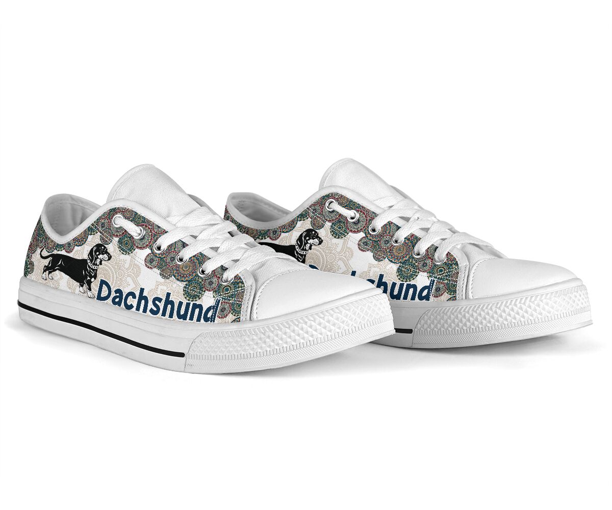 Dachhund Mandala - Low Top Shoe - Love Love Top Shoes