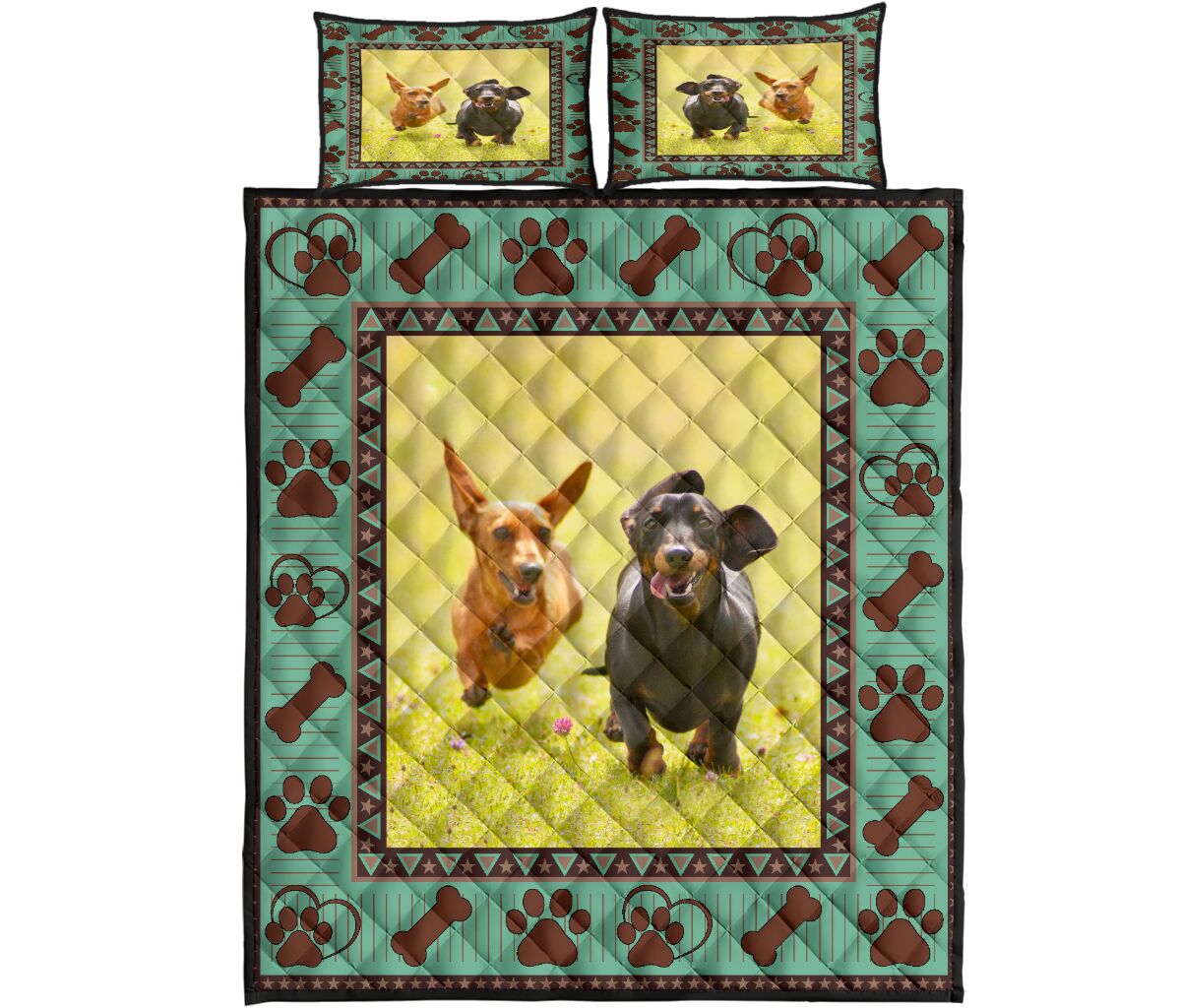 Dachshund Items - Quilt Bed Set - Love Quilt Bedding Set