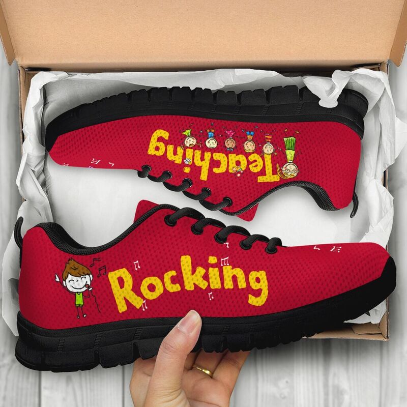 Teaching &ampamp Rocking Red Sneakers, Running Shoes, Shoes For Women, Shoes For Men, Custom Shoes- Love Sneakers