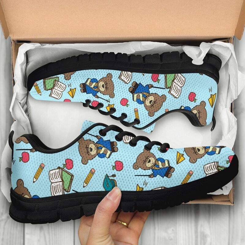 Teacher Bear Pt Shoes Sneakers, Running Shoes, Shoes For Women, Shoes For Men, Custom Shoes,- Love Sneakers