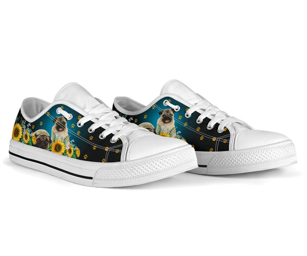 Pug Sunflower - Low Top Shoe - Love Love Top Shoes