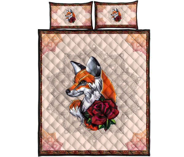 Fox Quilt Bed Set 38 - Love Quilt Bedding Set