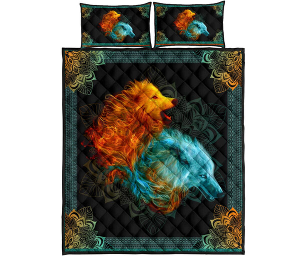 Wolf Quilt Bed Set- Gift For Wolf Lovers 46 - Love Quilt Bedding Set