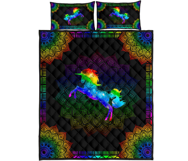 Unicorn Quilt Bed Set 66 - Love Quilt Bedding Set