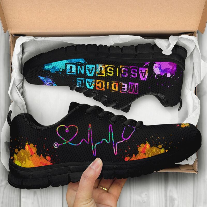 Medical Assistant- Art Heart Beat Sneakers, Running Shoes, Shoes For Women, Shoes For Men, C- Love Sneakers