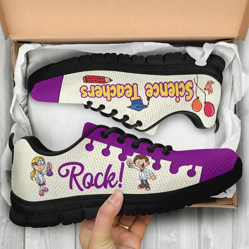 Science Teacher Rock Sneakers, Runni- Love Sneakers