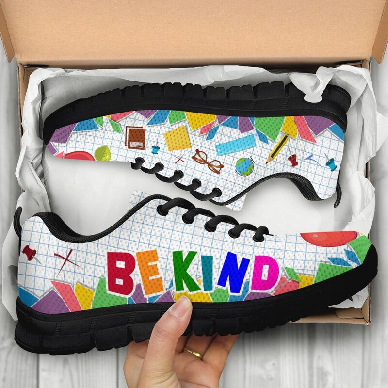 Teacher- Be Kind Sneakers, Running Shoes, Shoes For Women, Shoes For Men, Custom Shoes, L- Love Sneakers
