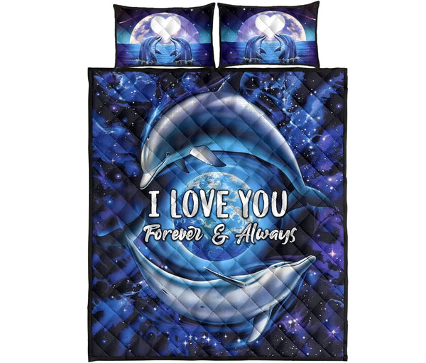 Quilt Bed Set - Dolphin - I Love You 92 - Love Quilt Bedding Set