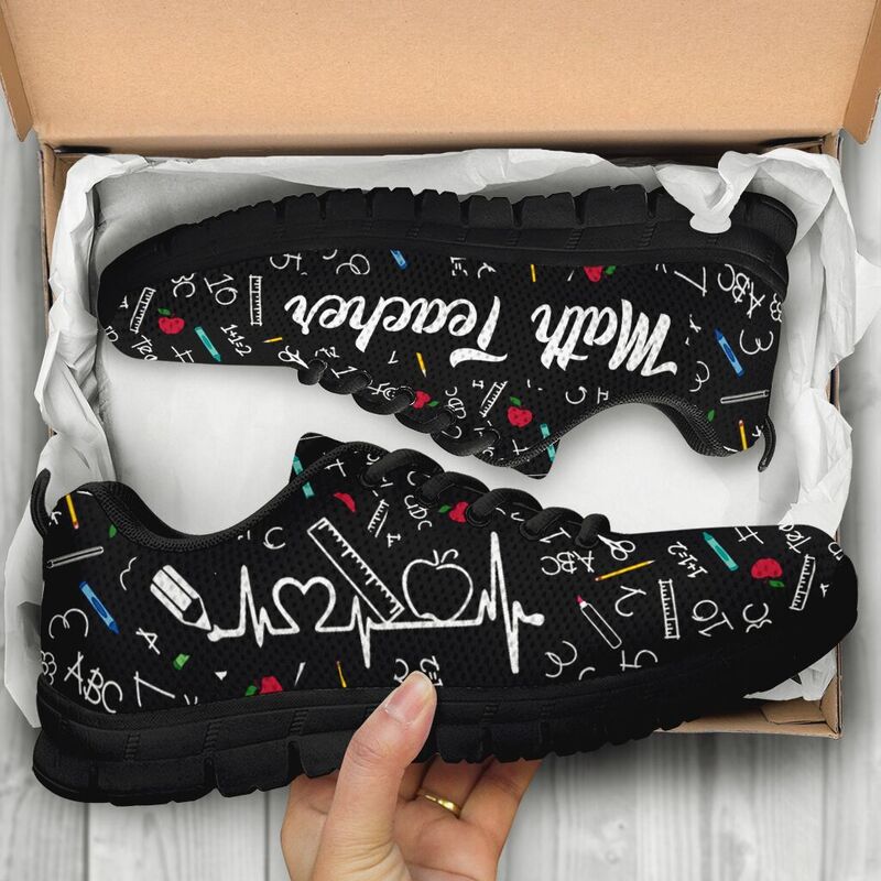 Math Teacher Hb Partten Black Soles Sneakers, Running Shoes, Shoes For Women, Shoes For Men- Love Sneakers