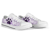 Dog Paw Purple Flower - Low Top Shoe - Love Love Top Shoes