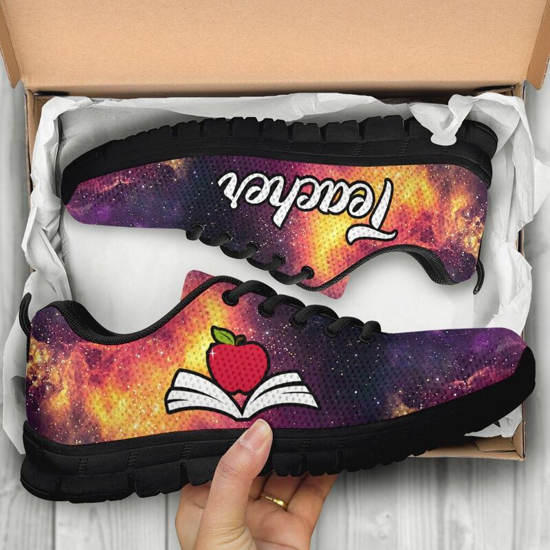 Teacher Galaxy Purple Gold Kd Sneakers, Running Shoes, Shoes For Women, Shoes For Men, Cust- Love Sneakers