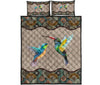 Hummingbird Mandala Style Quilt Bed Set - Love Quilt Bedding Set