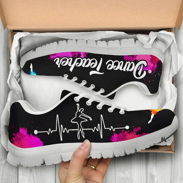 Dance Teacher Art Pink Black Kd Sneakers, Runni- Love Sneakers