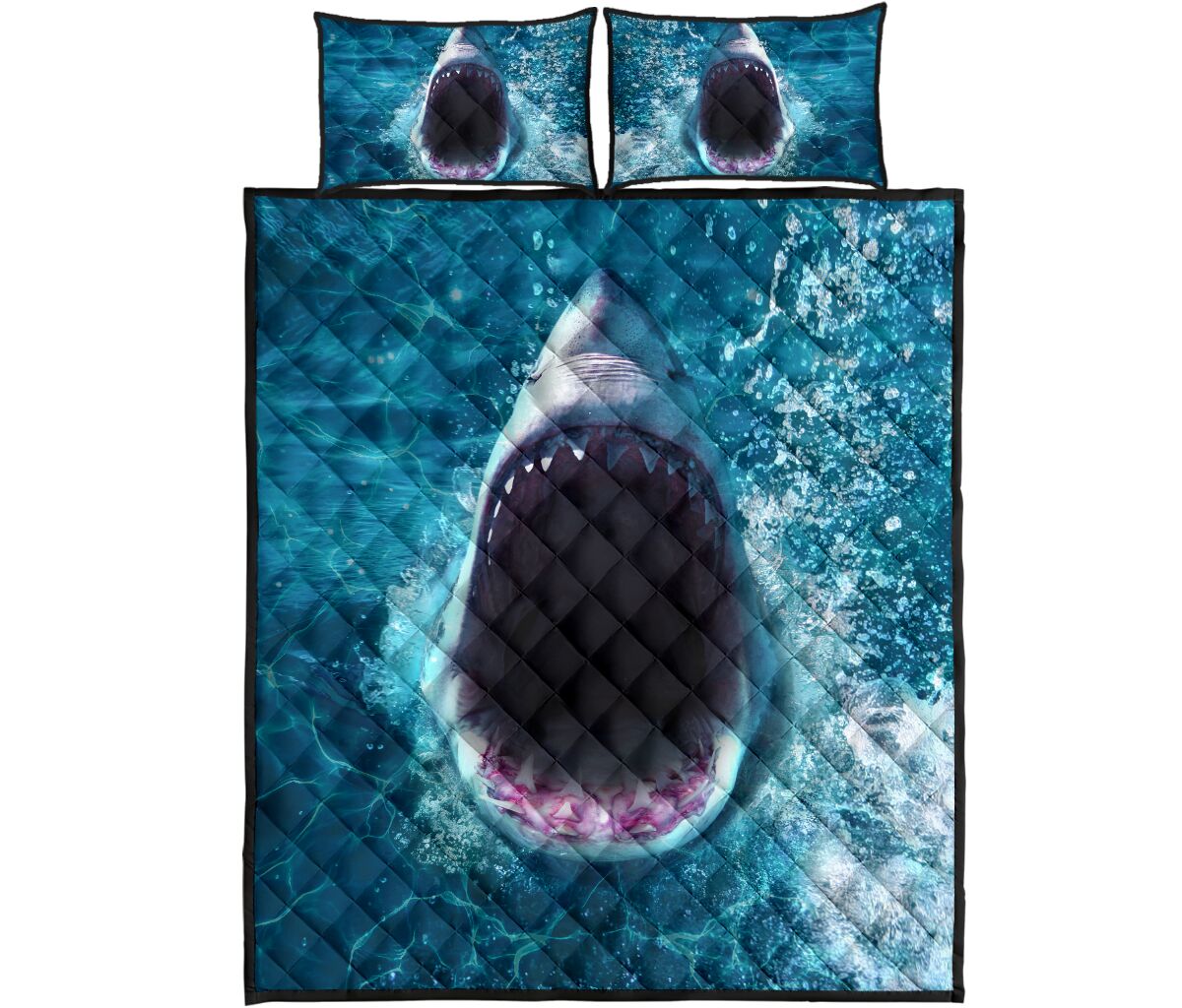 Shark Quilt Bed Set 5- Love Quilt Bedding Set