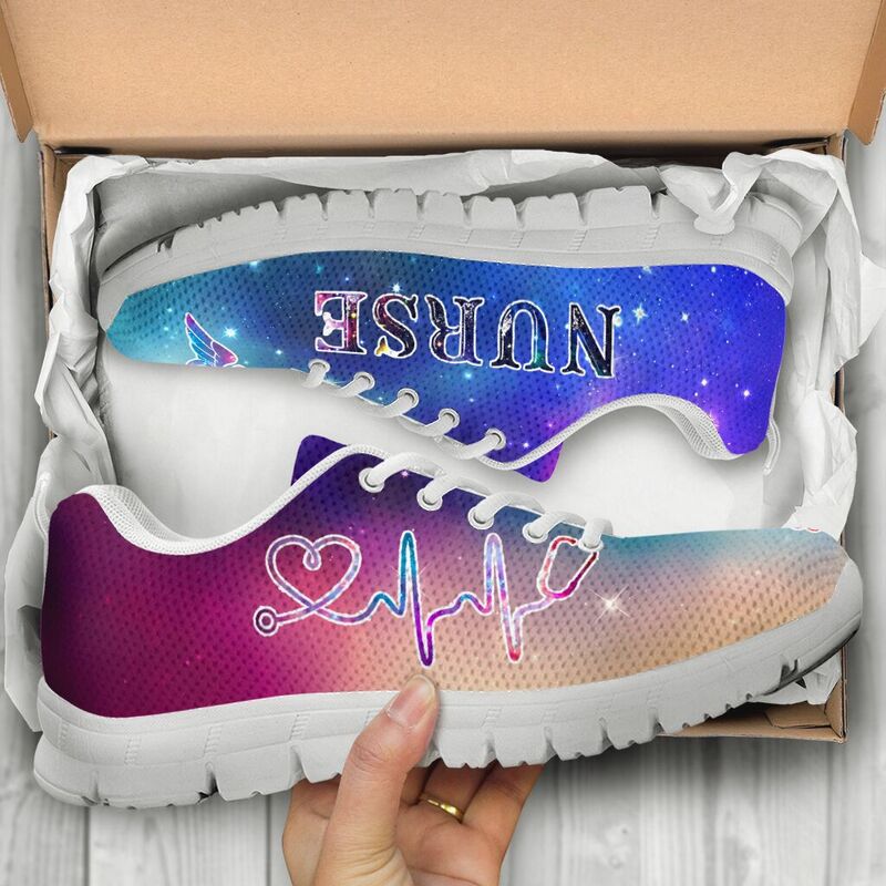 Galaxy Art Nurse Sneakers, Running Shoes, Shoes For Women, Shoes For Men, Custom Shoes, L- Love Sneakers