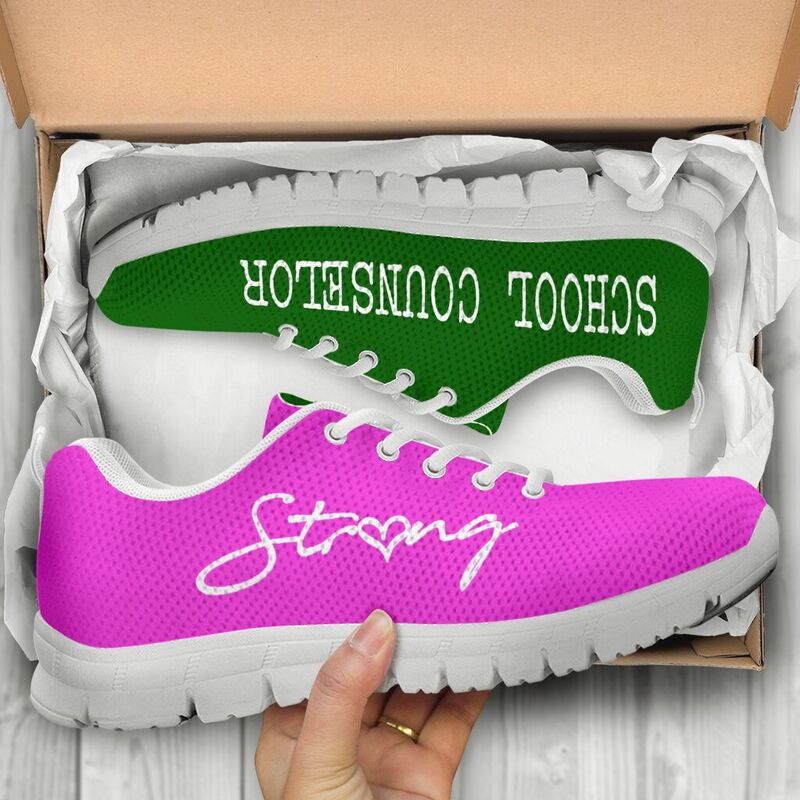 School Counselor- Pink Green Kd Sneakers, Runni- Love Sneakers