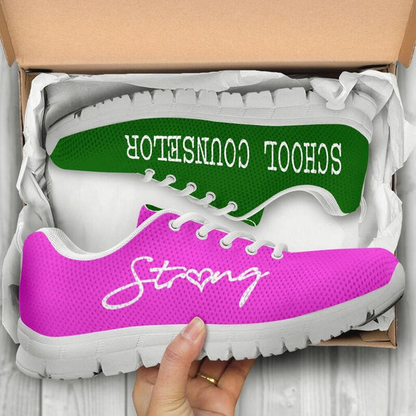 School Counselor- Pink Green Kd Sneakers, Runni- Love Sneakers