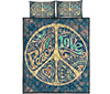 Hippie Peace Love Quilt Bed Set - Love Quilt Bedding Set