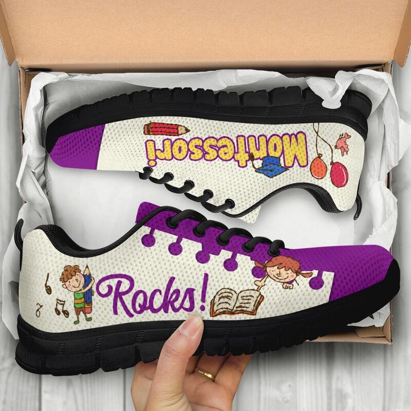 Montessori Rocks Shoes Sneakers, Running Shoes, Shoes For Women, Shoes For Men, Custom Shoes- Love Sneakers