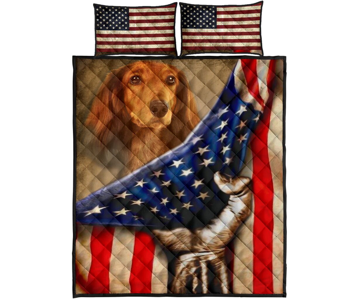 Dachshund Quilt Bed Set 53 - Love Quilt Bedding Set