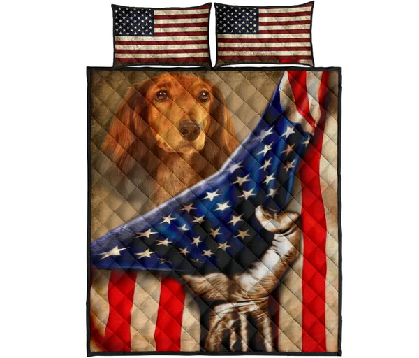 Dachshund Quilt Bed Set 53 - Love Quilt Bedding Set