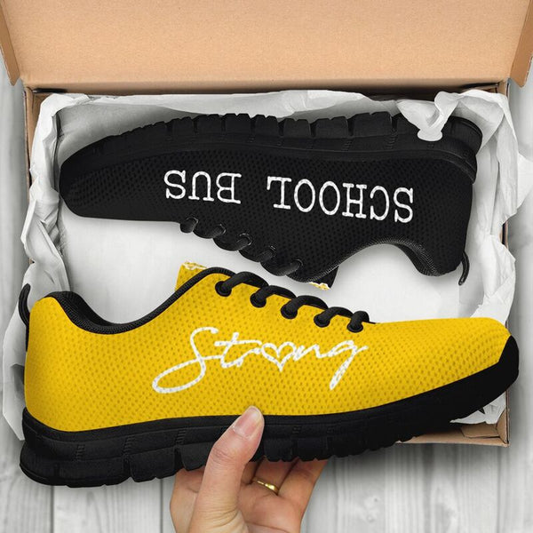 School Bus - Strong Sneakers, Runni- Love Sneakers