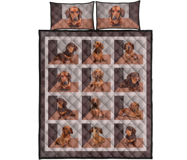 Dachshund Square Cute - Bed Set - Love Quilt Bedding Set