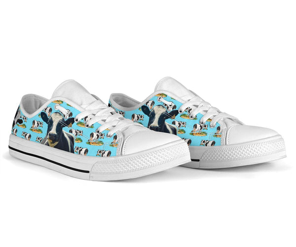 Cow Funny Pattern - Low Top Shoe - Love Love Top Shoes