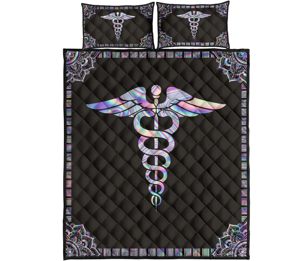 Nurse Holographic - Bed Set - Love Quilt Bedding Set